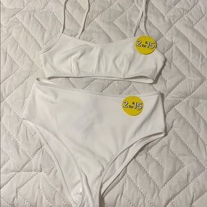 Forever21 white high waist bikini set